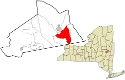 Location in Schenectady County and the state of New York.