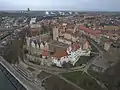 Bernburg Castle aerial view