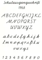 Schulausgangsschrift, in the GDR since 1968