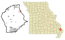 Location of Commerce, Missouri