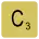 Scrabble tile for "C"