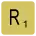 Scrabble tile for "R"