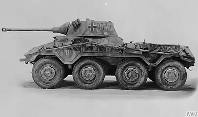 Sd.Kfz. 234 equipped with the Nebelwurfgerät