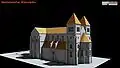 3D historical restoration of the Romanesque-period form of the St. Sebald Church