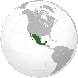 Territory of the Second Mexican Empire upon establishment