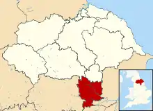 Shown within North Yorkshire