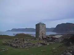 View of the Church ruins on the island