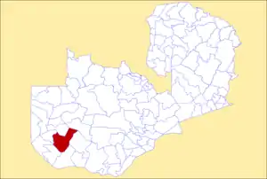 District location in Zambia