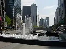 The beginning of the Cheonggye Stream