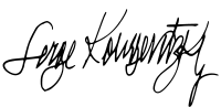 Koussevitzky's signature
