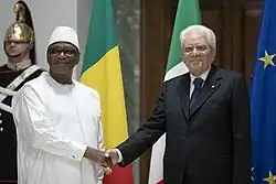 Këita with Italian President Sergio Mattarella