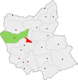 Location of Shabestar County in&nbsp;East&nbsp;Azerbaijan&nbsp;province
