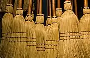Flat brooms stitched to hold form