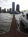 An air-conditioned ferry sailing on the Huangpu River