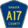 County Road A17 marker