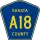 County Road A18 marker
