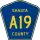 County Road A19 marker