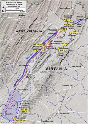 map of the Shenandoah Valley