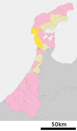 Location of Shika in Ishikawa Prefecture