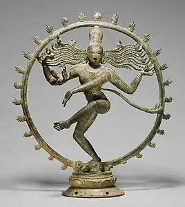Chola bronze of Shiva as Nataraja ("Lord of Dance"), Tamil Nadu, 10th or 11th century.