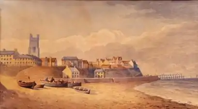 A View of Cromer showing the Early Pier, 1870