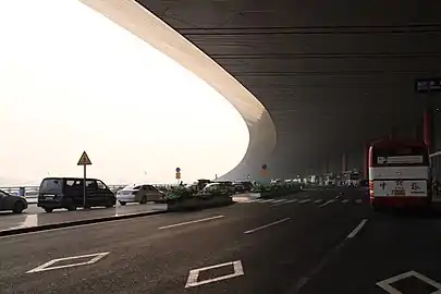 Curbside of departure level at Terminal 3