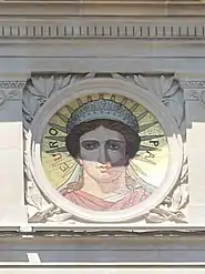 Mosaic medallion of Europe, by Charles Lemeire and Giandomenico Facchina