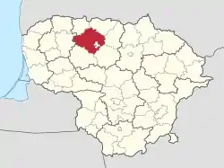 Location of Šiauliai district municipality within Lithuania