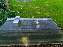 Grave of Frank Besant, by the west entrance to the churchyard.