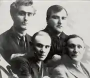 Sidgi Ruhulla, Hajiagha Abbasov, Abbas Mirza Sharifzadeh and Mirzaagha Aliyev