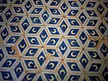 Rhombille tiling pattern on the floor of Siena Cathedral
