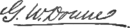 George Washington Doane's signature