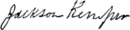 Jackson Kemper's signature