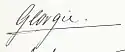 George's signature