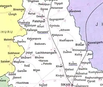 Location within the Sikar district