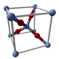 Silver(I) oxide structure in unit cell