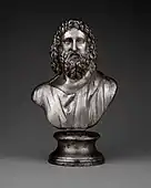 Roman bust of Serapis; 2nd century; 15.6×9.5&nbsp;cm; Metropolitan Museum of Art