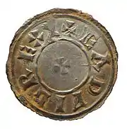 Silver penny of King Eadwig, obverse