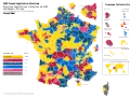 Simplified map shows which group won in each seat after the 2nd round.
