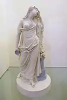 Spanish jasperware depicting an attendee at a symposium, in biscuit porcelain partly in Wedgwood blue. Real Fábrica del Buen Retiro, 1784-1803