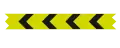 Extended curve alignment marker / 'Waveline' (Bend to left; right if chevrons are reversed)