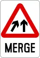 Lanes merge ahead