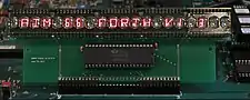 A sixteen-segment display on a AIM-65