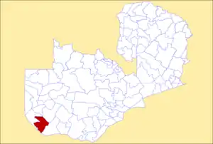 District location in Zambia