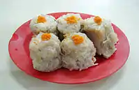 Chinese Indonesian shrimp siomay in Glodok area, Jakarta.