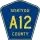 County Road A12 marker