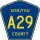 County Road A29 marker
