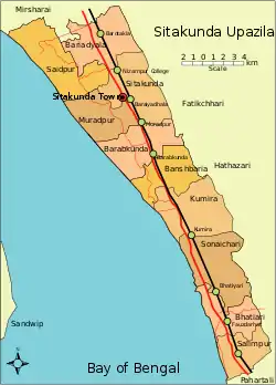 Location of Sitakunda