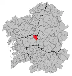Location of Agolada within Galicia