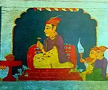King Siva Singha depicted in a folio of Hastividyarnava